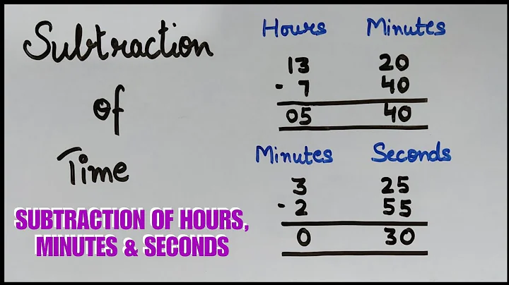 Subtraction of Time | Subtraction of Hours, Minutes & Seconds | Time | How to subtract time