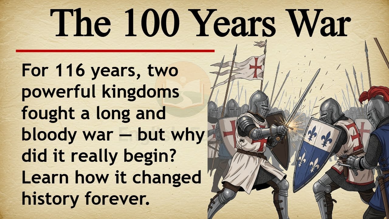 The 100 Years War || ⚔️🛡️ Learn English Through Story Level 2 || Graded Reader 🎧