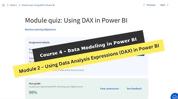 data modeling in power bi coursera week 2 answers || theanswershome
