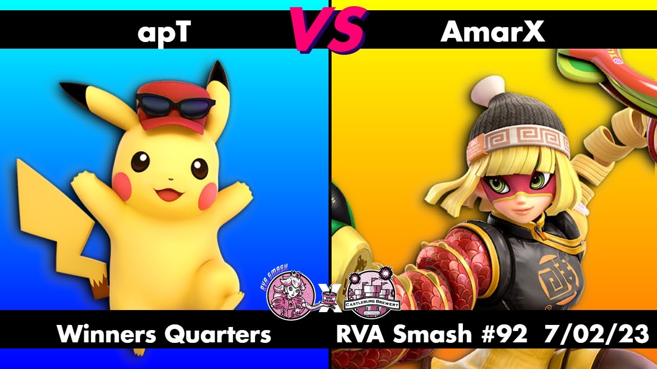 RVA Smash 92 AmarX (Min Min) vs apT (Pikachu) Winners Quarters 24