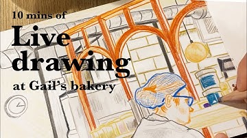 15 MINS of Sketchbook Drawing at Gail’s bakery in Brighton