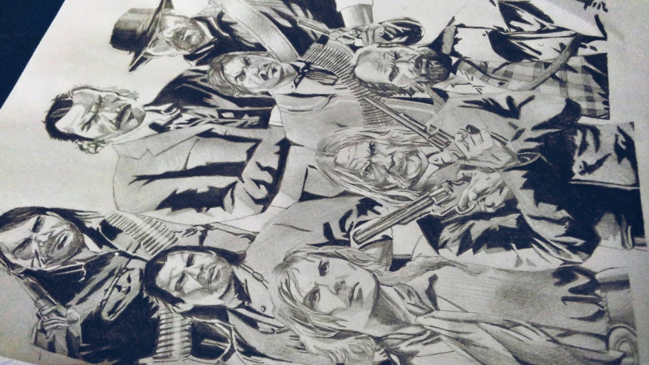Drawing Dutch's Gang | Red Dead Redemption 2 