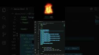 CSS Fire Animation That Looks Like Magic 🔥 #html
