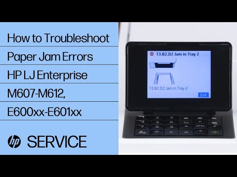 How to fix paper jam errors | HP LaserJet Enterprise M607-M612, E600xx-E601xx | HP Support