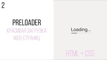 Простой Preloader на HTML, CSS. Красивая загрузка HTML-страниц.
