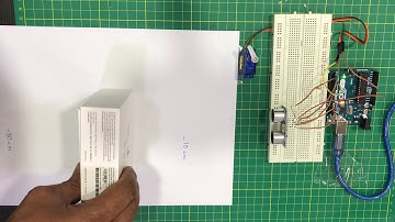 Ultrasonic sensor with servo - Arduino project