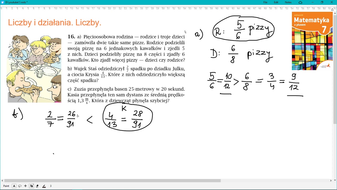 zad. 16 str. 13 LICZBY I DZIAŁANIA. Matematyka z plusem 7 - YouTube
