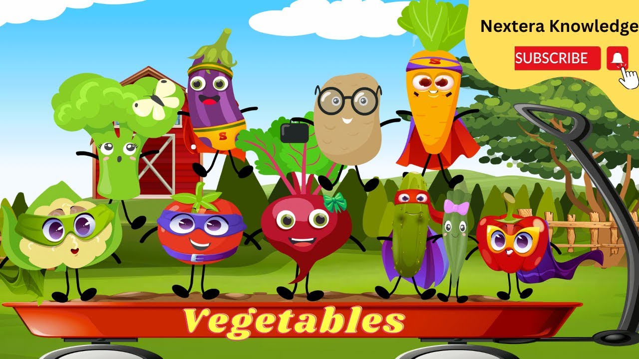 Ten Little Vegetables Learn Vegetables Vegetables Song Nursery