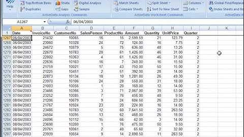 Detecting Duplicate Rows With ActiveData For Excel