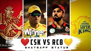 Csk Win Status Rcb Vs Csk Whatsapp Status Royal Challengers Banglore Vs Chennai Super Kings