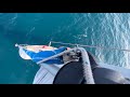 Risky offshore Solo mast climb while sailing and exploring more sea caves.