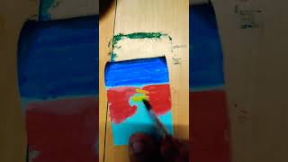 Painting On Amul Butter Box Using Water Colours shorts viral Creativity Of Craft