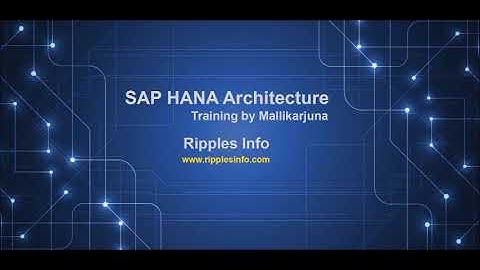 Online SAP HANA Architecture Training (Part 1) by Mallikarjun Jammula HANA Architect