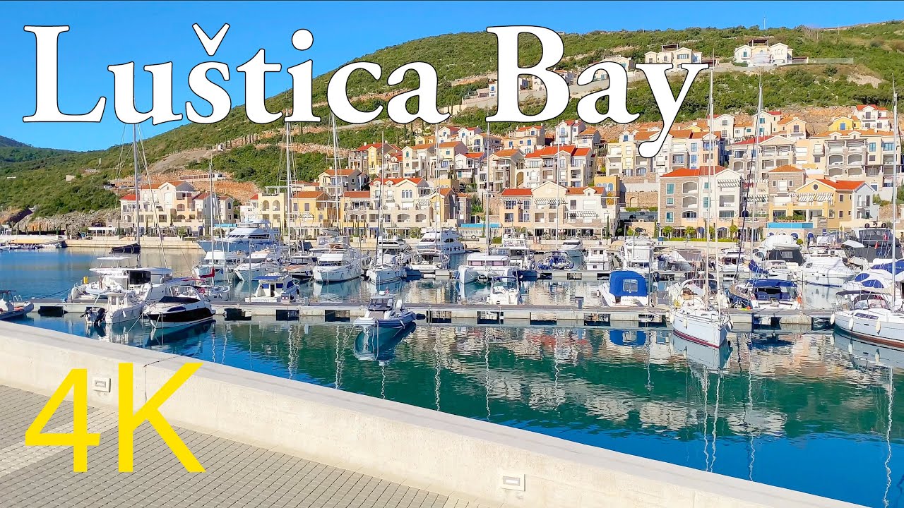 Lustica Bay, Tivat Montenegro 🇲🇪 November Walk ☀️ 2023 4K 60fps Walking Tour