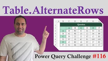 Remove Rows & Columns With Less Known Power Query Functions, Table.AlternateRows - Challenge 116