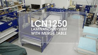 C³'s Mattress Lamination System with Merge Table