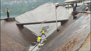 Barge unloading white sand!  Videos to help you relax and reduce stress