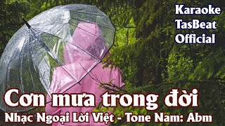 Video thumbnail of "Karaoke Cơn Mưa Trong Đời Tone Nam | TAS BEAT"