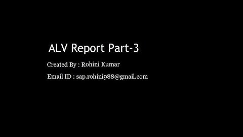 SAP ALV PART-3