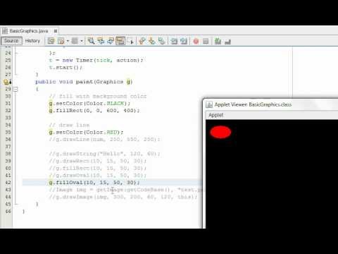 Game programming: Basic Java graphics - YouTube image.
