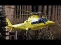 Helicóptero SUMMA 112 aterrizando en el centro de Madrid