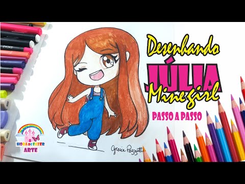 DESENHANDO JULIA MINEGIRL, VITÓRIA MINEBLOX E PAPILE (Paint Tool SAI) 