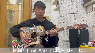 (附譜)Gareth.T  - 淺粉紅pale pink Guitar Chord Cover | 結他教學 ｜ 吉他