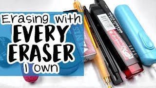 Erasing with EVERY ERASER I own?! ~ Art Supply Face Off