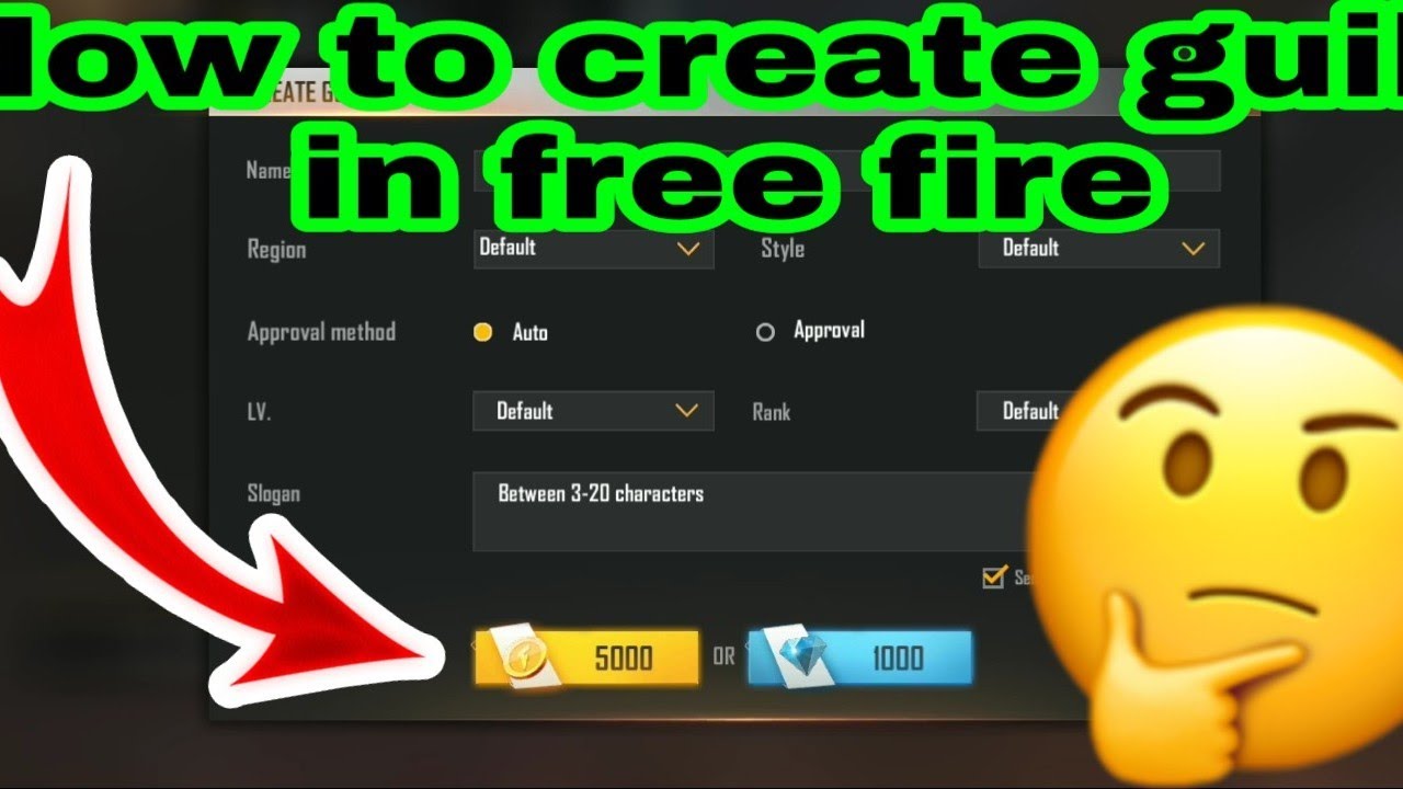 How to create guild in free fire - YouTube