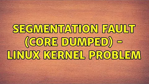 Segmentation fault (core dumped) - linux kernel problem