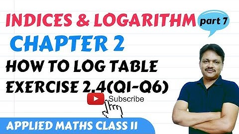 How to read log Table | Indices and logarithm 2022-23 | Chapter 2 - part 7 | Ex 2.4 (Q1-Q6) |