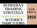 Intraday Trading Strategy Without Indicators New Trick