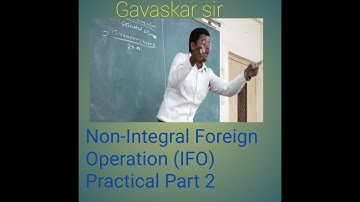 Non-Integral Foreign Operation (NIFO) Practical Part 2