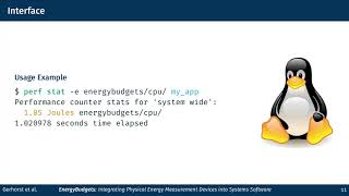 SBESC 2020: EnergyBudgets: Integrating Physical Energy Measurement Devices into Systems Software