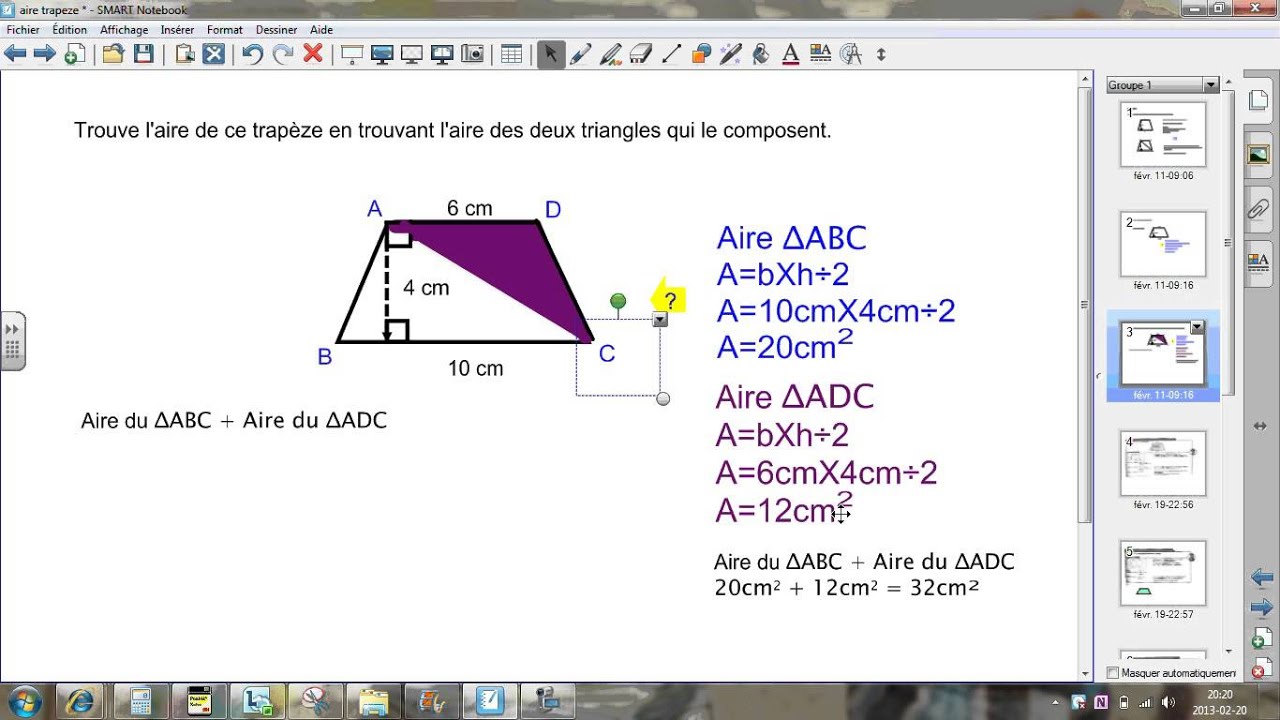 Calcul De L Aire D Un Trapèze