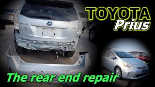 Toyota Prius. The rear end repair. Ремонт задней части.