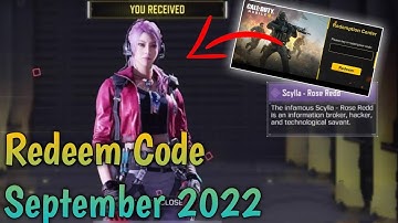 Call Of Duty Mobile Redeem Code September 2022 | Cod Mobile Redeem Code 2022 |Today Redeem Code Codm