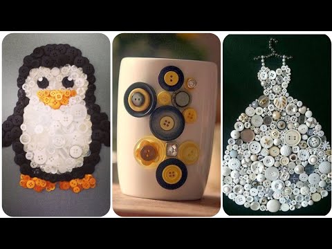 Reused old Buttons for Decoration,Button craft Ideas