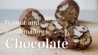 Make a walnut and marshmallow chocolate(Subtitle) - YouTube