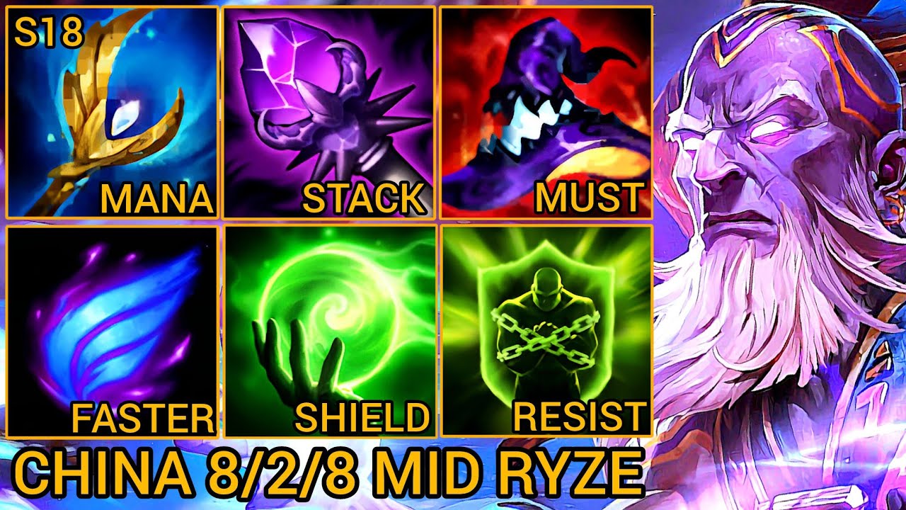Ryze Challenger S Rating Mid 8/2/8 - China Server Wild Rift Season 18 New Build Best Tier By Tiarty