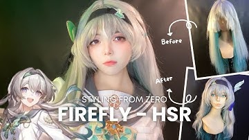 I TURNED $10 WIG INTO $30 WIG! FIREFLY:  ‘STYLING WIG FROM ZERO!’ WIG STYLING TUTORIAL