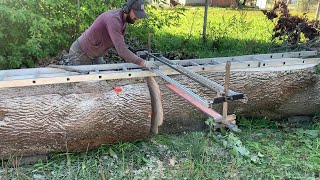 Two logs in one cut. Turning a Tree into Perfect Boards