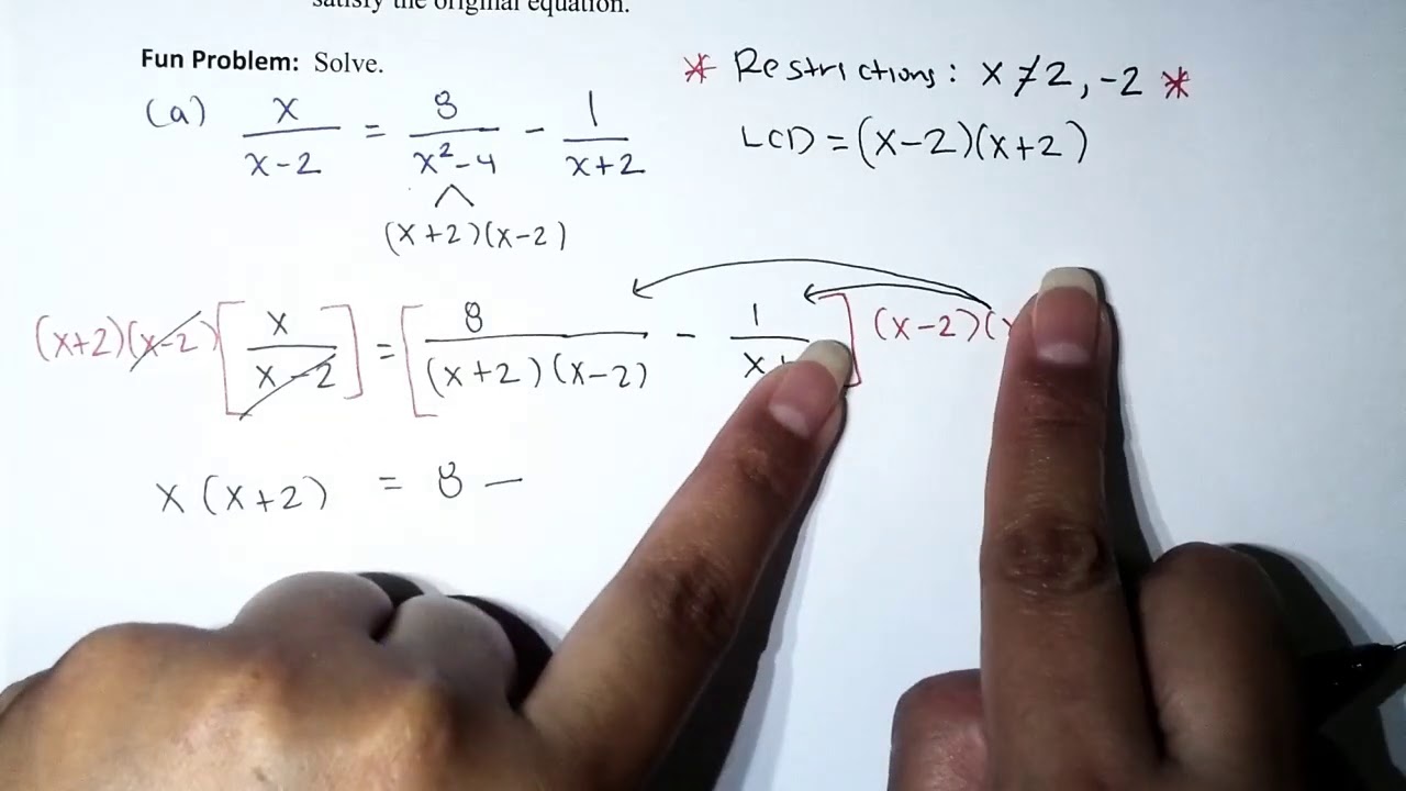 How to Solve Rational Equations Extraneous Solutions