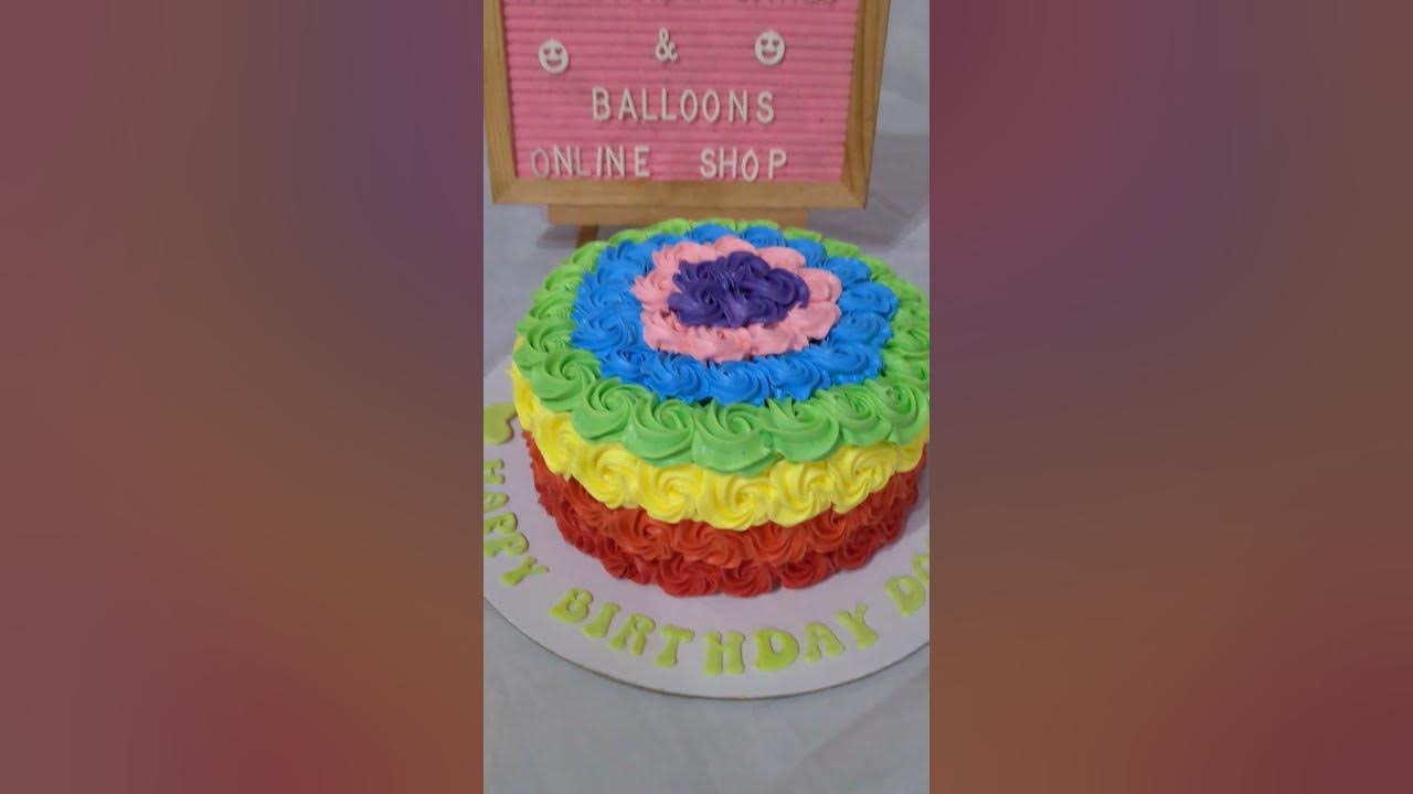 Rainbow cake #music #rainbow