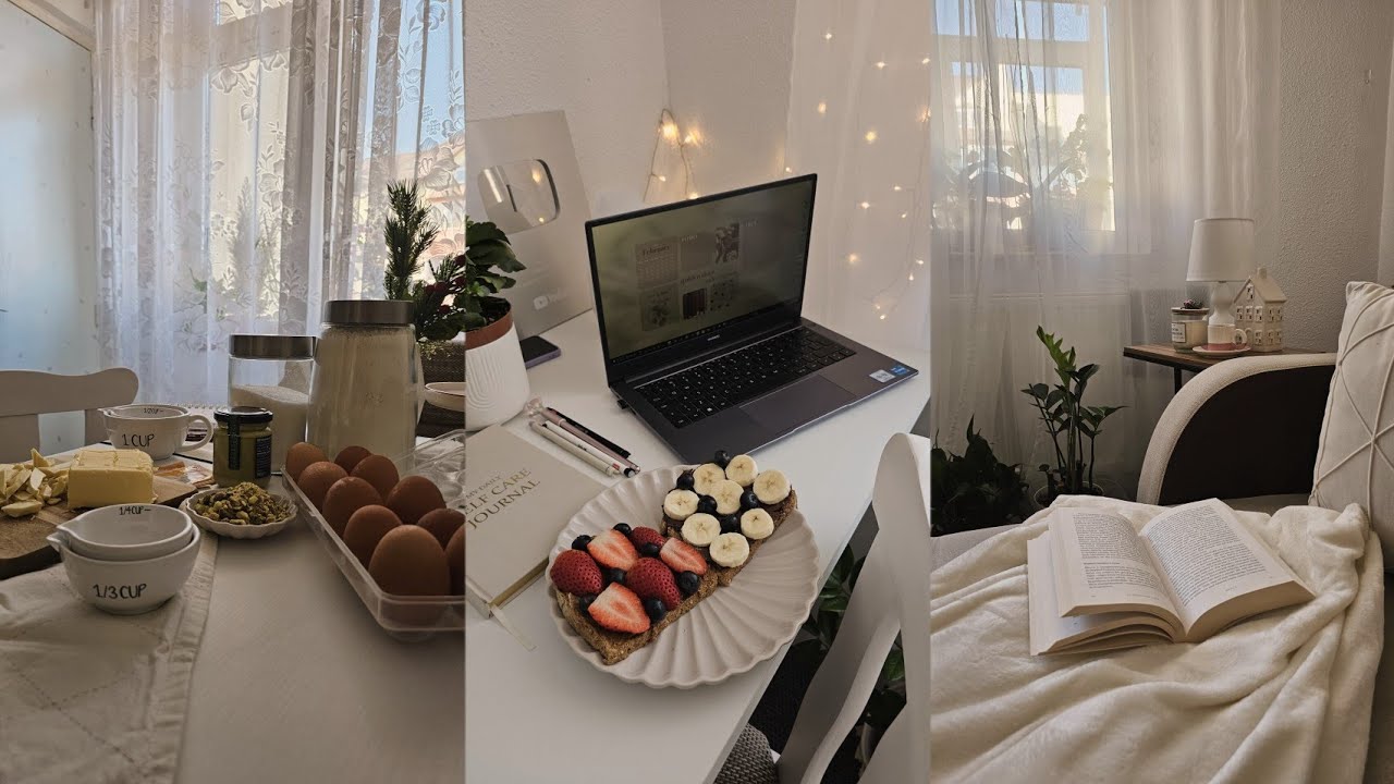 Мой утренний распорядок в 6:00 ⛅️здоровые привычки, приготовление фисташковых пирожных