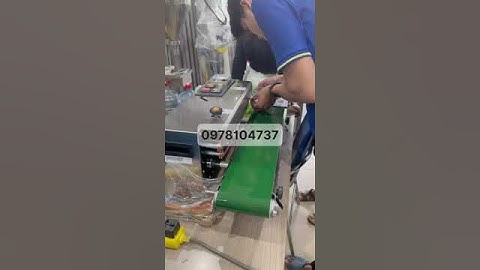 Máy hàn miệng túi bánh trung thu liên tục có in date FRD1000, máy ép miệng túi bánh trung thu FRD