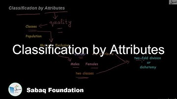 Classification by Attributes, Statistics Lecture | Sabaq.pk