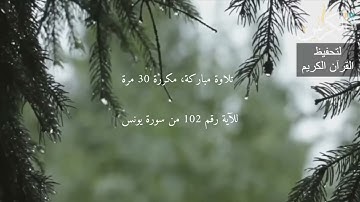 الآية رقم 102 من سورة يونس - مكررة 30 مرة