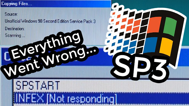 Installing the Windows 98 Unofficial SP3 but Everything Goes Wrong