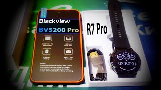 Нашумевший защищённый смартфон BLACKVIEW BV5200 PRO   +  смарт часы BLACKVIEW R7 PRO. Распаковка.